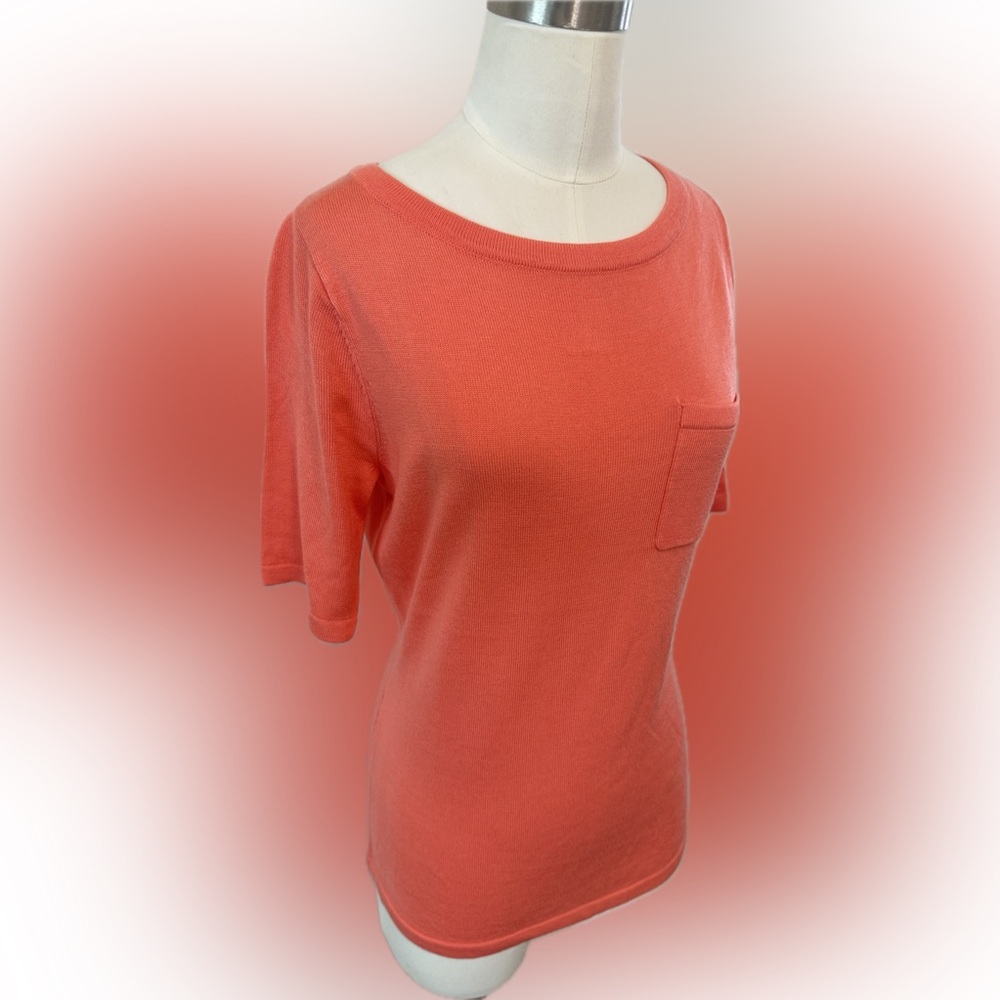 New York & Company Coral Relaxed Short Sleeve Blouse, Like New, Size Medium
